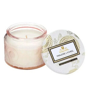 NEW VOLUSPA ANTHROPOLOGIE PANJORE LYCHEE CANDLE 3.2 OZ GLASS JAR with LID